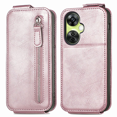 Housse Clapet Portefeuille Cuir pour OnePlus Nord N30 5G Or Rose