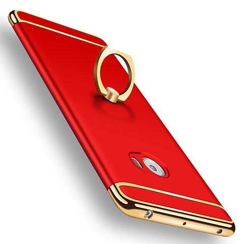 Housse Contour Luxe Metal et Plastique avec Support Bague Anneau pour Xiaomi Mi Note 2 Rouge