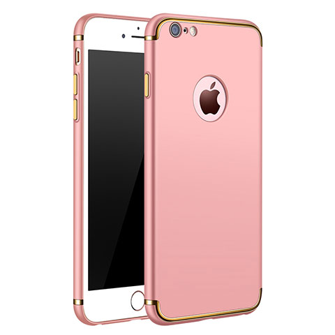 Housse Contour Luxe Metal et Plastique M02 pour Apple iPhone 6 Or Rose