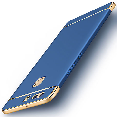 Housse Contour Luxe Metal et Plastique pour Huawei P9 Bleu