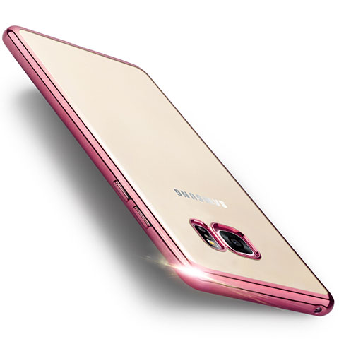 Housse Contour Silicone et Vitre Transparente Mat pour Samsung Galaxy Note 7 Rose