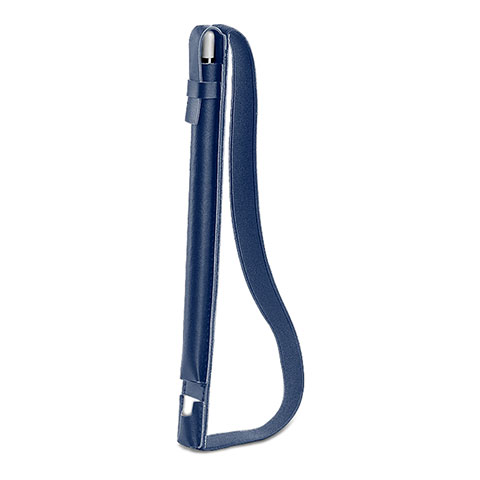 Housse en Cuir Protection Sac Pochette Elastique Douille de Poche Detachable P04 pour Apple Pencil Apple iPad Pro 10.5 Bleu