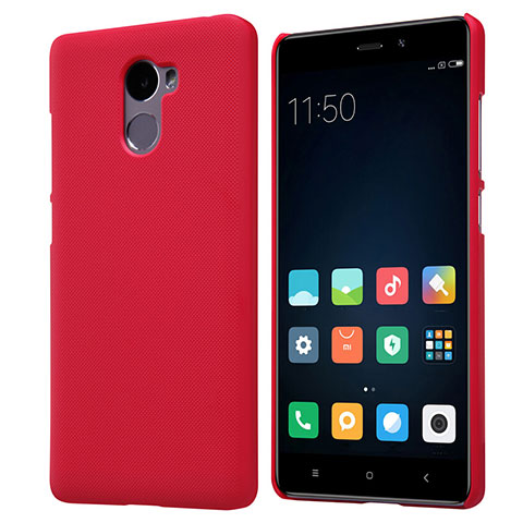 Housse Plastique Rigide Mailles Filet pour Xiaomi Redmi 4 Standard Edition Rouge