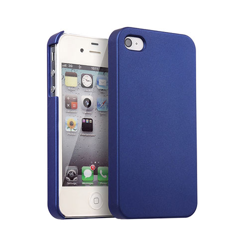 Housse Plastique Rigide Mat pour Apple iPhone 4S Bleu