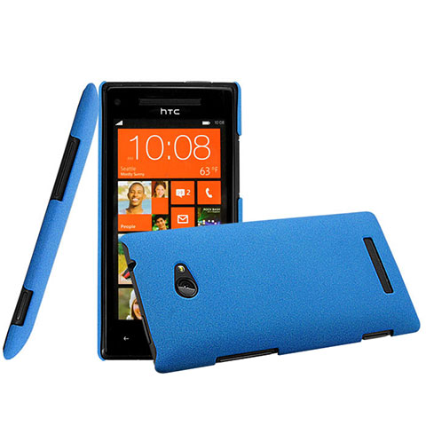 Housse Plastique Rigide Mat pour HTC 8X Windows Phone Bleu