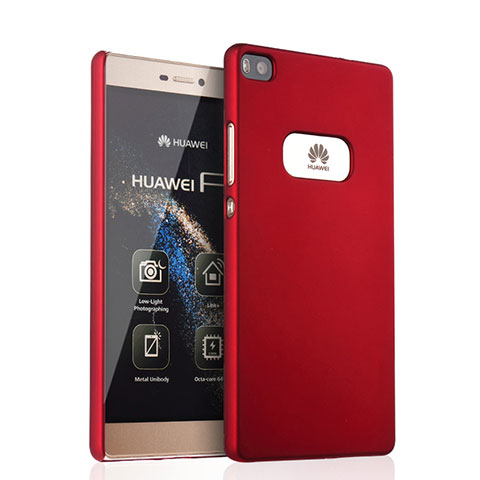 Housse Plastique Rigide Mat pour Huawei P8 Rouge