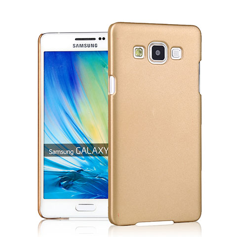 Housse Plastique Rigide Mat pour Samsung Galaxy A7 SM-A700 Or