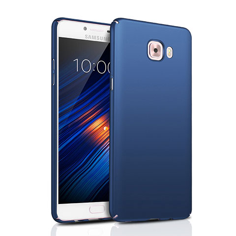Housse Plastique Rigide Mat pour Samsung Galaxy C9 Pro C9000 Bleu