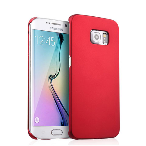 Housse Plastique Rigide Mat pour Samsung Galaxy S6 Edge SM-G925 Rouge