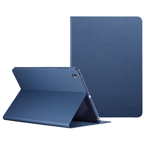 Housse Portefeuille Livre Cuir L04 pour Apple iPad Mini 2 Bleu