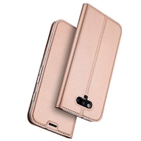 Housse Portefeuille Livre Cuir pour Huawei Honor Magic Or Rose