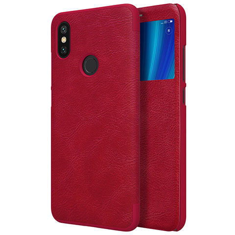 Housse Portefeuille Livre Cuir pour Xiaomi Mi 6X Rouge