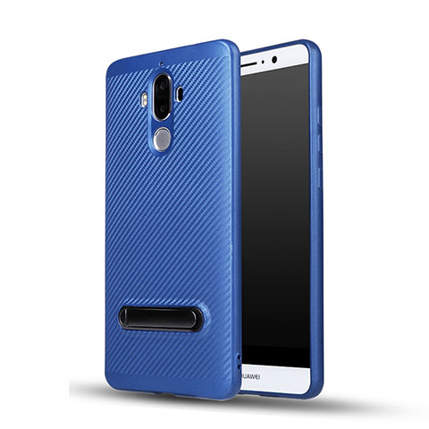 Housse Silicone Gel Serge avec Support pour Huawei Mate 9 Bleu