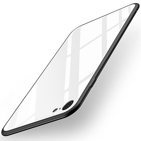Housse Silicone Souple Miroir pour Apple iPhone 7 Blanc