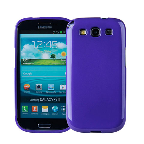 Housse Silicone TPU Souple Couleur Unie pour Samsung Galaxy S3 III LTE 4G Violet