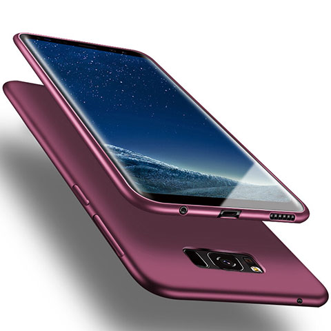 Housse Silicone TPU Souple Couleur Unie pour Samsung Galaxy S8 Plus Violet