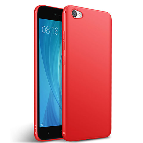 Housse Silicone TPU Souple Couleur Unie pour Xiaomi Redmi Note 5A Standard Edition Rouge