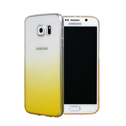 Housse Transparente Rigide Degrade pour Samsung Galaxy S6 Duos SM-G920F G9200 Jaune