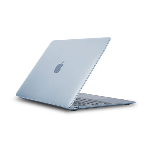 Housse Ultra Fine Mat Rigide Transparente pour Apple MacBook 12 pouces Bleu