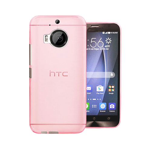Housse Ultra Fine Mat Rigide Transparente pour HTC One M9 Plus Rose