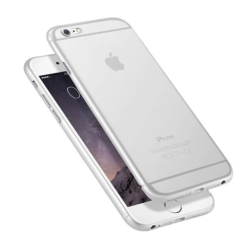 Housse Ultra Fine Mat Silicone Souple Transparente pour Apple iPhone 6S Plus Blanc