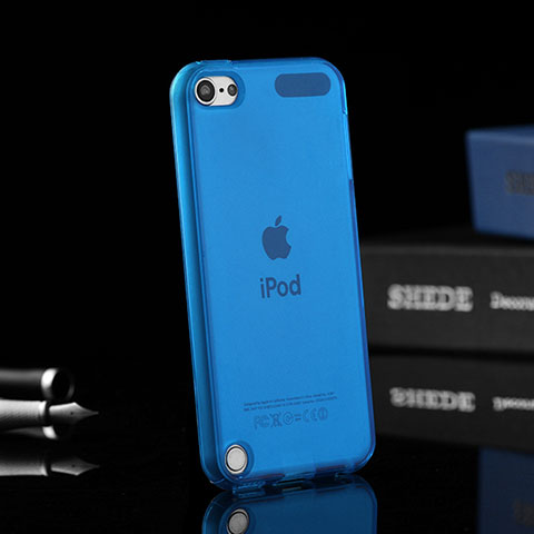 Housse Ultra Fine Silicone Souple Transparente pour Apple iPod Touch 5 Bleu