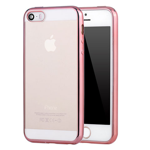 Housse Ultra Fine TPU Souple Transparente H03 pour Apple iPhone 5S Rose