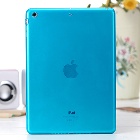 Housse Ultra Fine TPU Souple Transparente pour Apple iPad Air Bleu