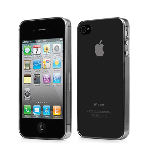 Housse Ultra Fine TPU Souple Transparente pour Apple iPhone 4S Gris