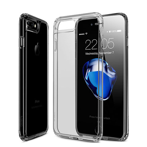 Housse Ultra Fine TPU Souple Transparente pour Apple iPhone 7 Plus Gris