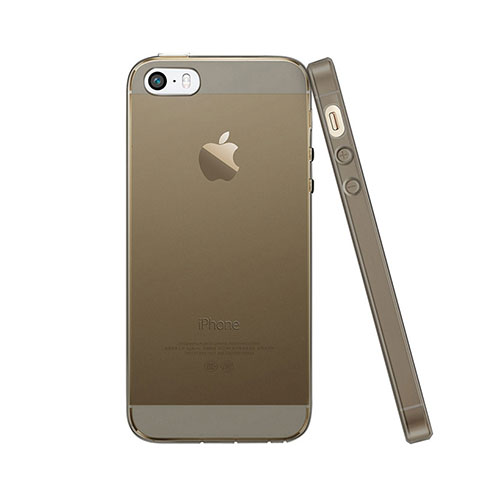 Housse Ultra Fine TPU Souple Transparente pour Apple iPhone SE Gris