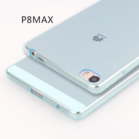 Housse Ultra Fine TPU Souple Transparente pour Huawei P8 Max Bleu