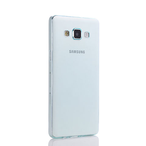 Housse Ultra Fine TPU Souple Transparente pour Samsung Galaxy A5 Duos SM-500F Bleu