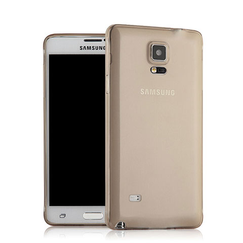 Housse Ultra Fine TPU Souple Transparente pour Samsung Galaxy Note 4 SM-N910F Gris