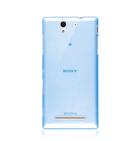 Housse Ultra Fine TPU Souple Transparente pour Sony Xperia C3 Bleu