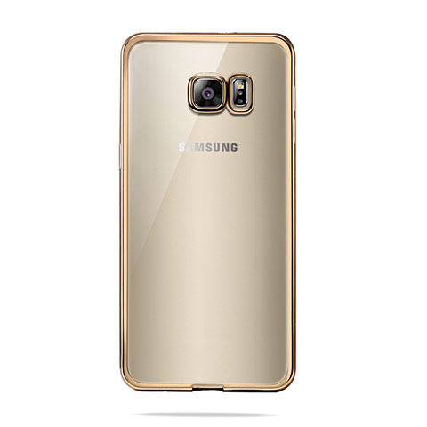 Housse Ultra Fine TPU Souple Transparente T04 pour Samsung Galaxy S6 Duos SM-G920F G9200 Or