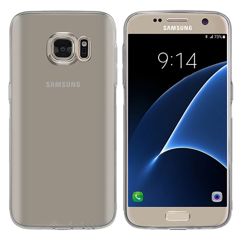 Housse Ultra Fine TPU Souple Transparente T04 pour Samsung Galaxy S7 G930F G930FD Gris