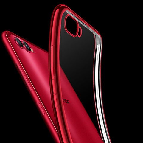 Housse Ultra Fine TPU Souple Transparente T07 pour Huawei Honor V10 Rouge