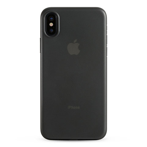 Housse Ultra Fine TPU Souple Transparente T08 pour Apple iPhone X Gris