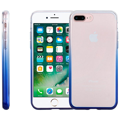 Housse Ultra Fine Transparente Souple Degrade pour Apple iPhone 8 Plus Bleu