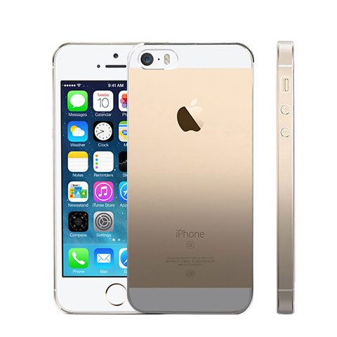Housse Ultra Fine Transparente Souple Degrade pour Apple iPhone SE Gris