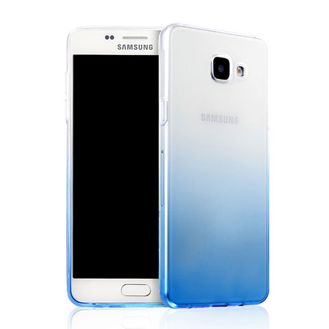 Housse Ultra Fine Transparente Souple Degrade pour Samsung Galaxy A7 (2016) A7100 Bleu