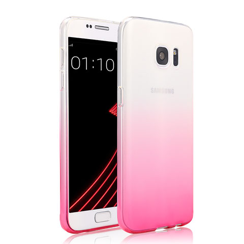 Housse Ultra Fine Transparente Souple Degrade pour Samsung Galaxy S7 G930F G930FD Rose