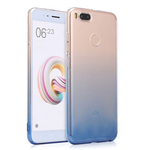 Housse Ultra Fine Transparente Souple Degrade pour Xiaomi Mi A1 Bleu