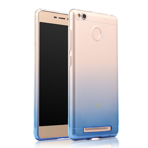 Housse Ultra Fine Transparente Souple Degrade pour Xiaomi Redmi 3S Bleu