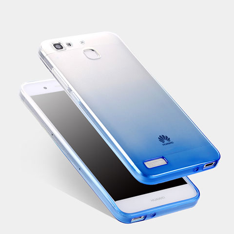 Housse Ultra Fine Transparente Souple Degrade Q01 pour Huawei P8 Lite Smart Bleu