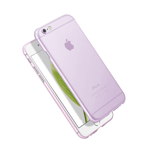 Housse Ultra Slim Mat Silicone Souple Transparente pour Apple iPhone 6S Plus Violet