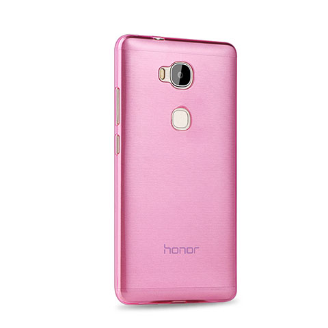 Housse Ultra Slim Silicone Souple Transparente pour Huawei Honor X5 Rose