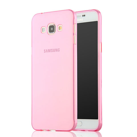 Housse Ultra Slim Silicone Souple Transparente pour Samsung Galaxy A7 SM-A700 Rose