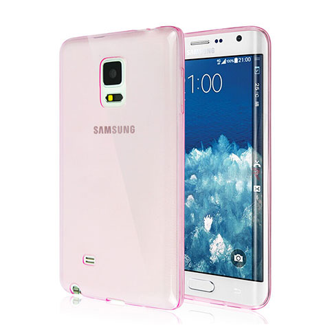 Housse Ultra Slim Silicone Souple Transparente pour Samsung Galaxy Note Edge SM-N915F Rose